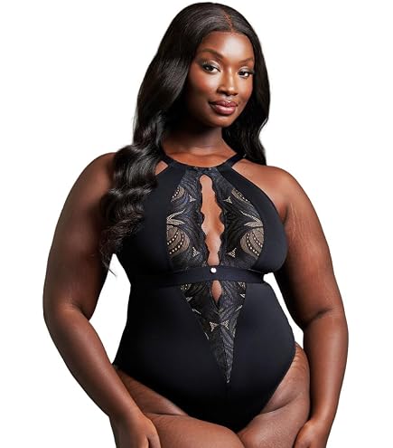 Curvy Kate Scantilly Opulence Stretch Lace Body Suit (ST038704),S